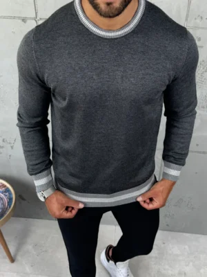 Muški džemper Tamnosiva