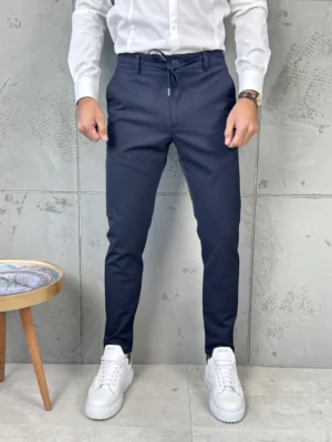 Muške pantalone sa učkurom - teget