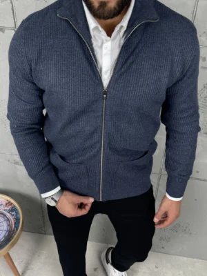 PREMIUM Džemper/Jakna sa Rajsferšlusom – Plava