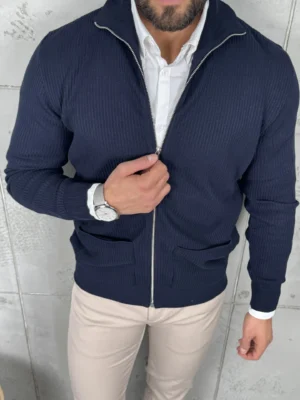 PREMIUM Džemper/Jakna sa Rajsferšlusom – Teget