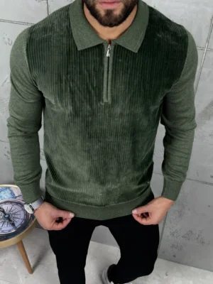 PREMIUM Muški Džemper od Somota – Maslinasto Zelena