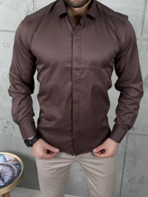 Muška elegantna košulja VR Braon
