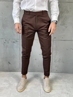 Muške elegantne pantalone Verdi Braon
